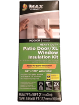 Duck MAX Strength Heavy Duty Patio Door/XL Window Insulation Kit 84&quot;x120&quot; W NEW! - £16.38 GBP