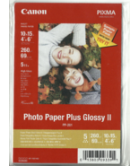 Canon inkjet 4&quot;x6&quot; Photo Paper Plus Glossy II Sample Paper Pack 8 SHEETS... - $29.47 CAD