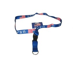 32&quot; USA United States Printed Key Holder with Detachable Key Ring - $7.88
