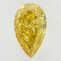 Pear Shape Diamond Fancy Brown Yellow Color Loose 0.48 Carat I1 IGI Certificate - £365.30 GBP