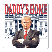 Daddy&#39;s Home Trump (3-Pack, 5 inch) Full Color Printed Vinyl Sticker - $9.89