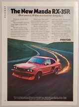 1977 Print Ad The New Mazda RX-3SP Sports Car Flaming Burnout on the Highway - £10.63 GBP