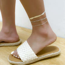 Silver-Plated Snake Chain Twist Anklet Set - $14.99