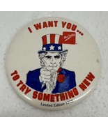 Mrs Fields “I Want You..to Try Something New” Pin Back - €14,58 EUR