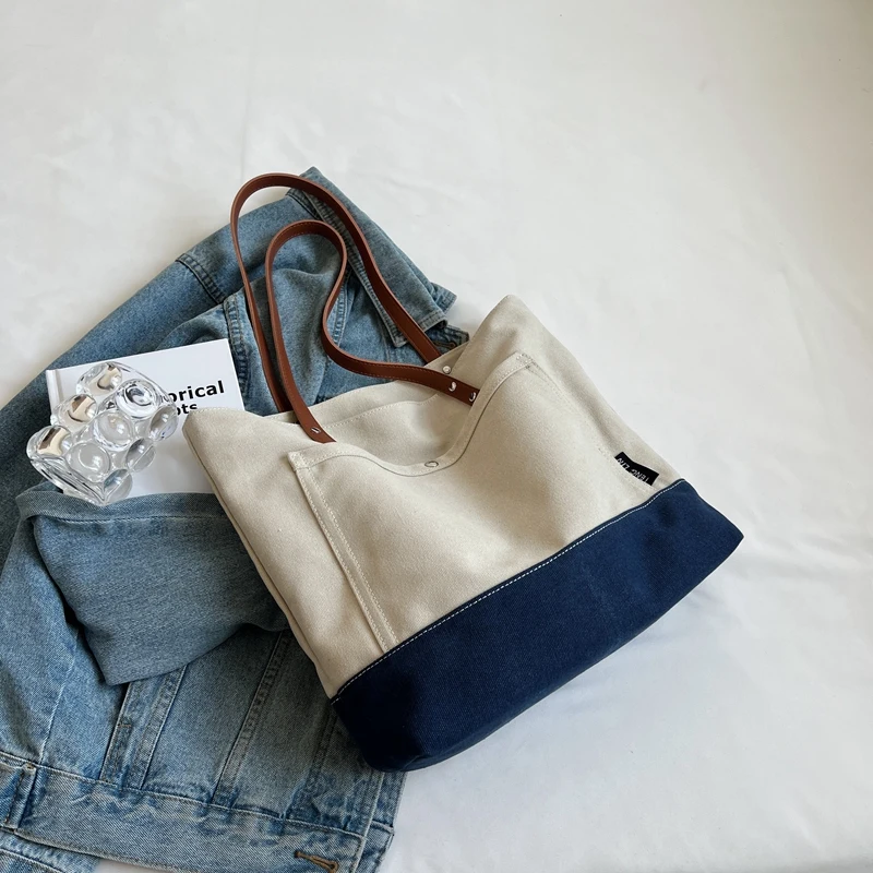 tote bag for women 2022 winter new canvas shopping bag large travel shoulder messenger thumb200