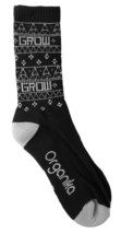 1 Pair of Organika Grow Kayo Style Black Grey Contrast Cushioned Crew So... - $9.98