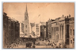 Muro Street Vista IN 1852 New York Città Ny Unp DB Cartolina N23 - £4.44 GBP