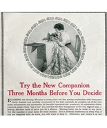 1916 New Companion Sewing Machine Advertisement Crafts Ephemera 16 x 11&quot; - $597.19 MXN