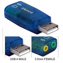 Qvs USB-AUDIO3 USB TO 2.1 STEREO AUDIO ADAPTOR HEADSET MICROPHONE TO USB... - $25.17
