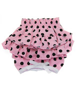 Ruffled Pink and Black Polka Dot Incontinence Dog Panties Size XL  - $13.99 CAD