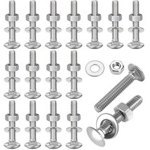 25 Sets Carriage Bolts And Nuts Kit 1/4-20 X 1-1/2&quot; Stainless Steel Scre... - $35.94