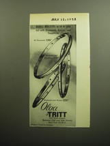 1958 Olga Tritt Jewelry Ad - Bangle Bracelets in 14 kt gold - $18.49