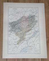 1887 Original Antique Map Of Department Of Doubs Besancon / France - £17.88 GBP