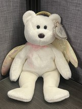 Ty Beanie Baby Halo The Angel Bear Vintage 1998 Brown Nose Tag Free Ship... - $11.99