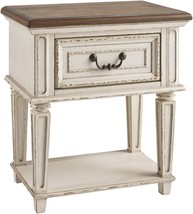 Signature Design By Ashley Realyn Traditional Cottage 1 Drawer, Distressed Brown - £186.61 GBP
