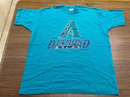 RARE 1995 Arizona Diamondbacks Teal MLB Baseball T-Shirt - Salem Sportsw... - £22.16 GBP