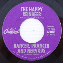 Dancer, Prancer, And Nervous: The Singing Happy Reindeer 1959 45rpm Record 4300 - £4.22 GBP