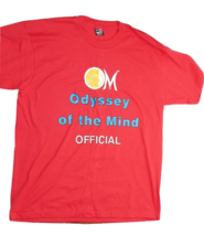VTG Odyssey Of The Mind Official Red T-Shirt XL 90s Fruit Of Loom Best USA - £7.89 GBP