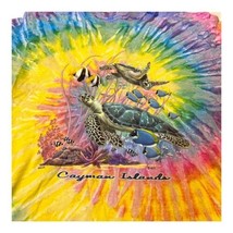 Vintage Sea Turtle Hanes Tye Dye Cayman Islands Retro Swirl Tshirt Size M - £26.14 GBP