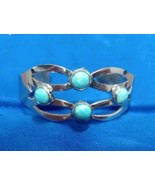 925 Sterling Silver Turquoise Taxco Cuff Bracelets 6.68&quot; Free Shipping - $69.99
