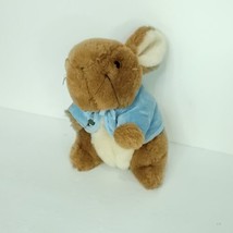 Peter Rabbit Button Jacket Easter Bunny Rabbit Plush 8&quot; Stuffed Animal Spring - £17.61 GBP