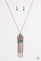Paparazzi Whimsically Western Blue Copper Necklace - New - £3.59 GBP
