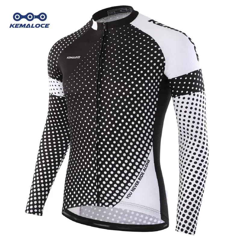 KEMALOCE Wholesale 100% Polyester Men Cycling Jersey Quick Dry Bicycle Shirt Spr - £116.57 GBP