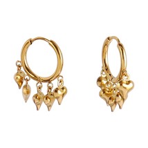 Stainless Steel Earring For Women Round Star Heart Earrings Smiley Drop Earrings - £7.94 GBP