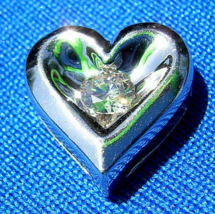 Earth mined Diamond Heart of Life Pendant Solid 14k White Gold Designer ... - $454.41
