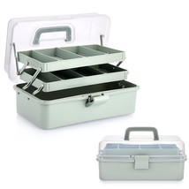 3-Layer Plastic Dividing Storage Box Craft Organizer And Storage With Adjustable - £34.06 GBP