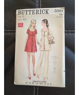 Junior Petite And Misses Dress Size 10 Butterick 5591 Sewing Pattern VTG... - £22.41 GBP
