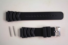 20mm Black  PVC  Plastic Divers Watch band FITS SEIKO or any 20mm Divers... - £10.14 GBP