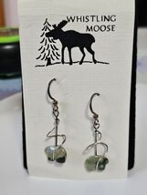 Whistling Moose Sterling Silver Bear Shape Ryolite Stone Dangle Earrings... - $23.75