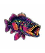 Colorful Largemouth Bass, Sticker, Peel N&#39; Stick, Different Sizes - $4.09 CAD+