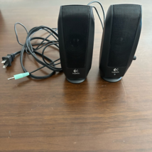 Logitech S120 Computer Speakers Multi Media Black Wired Tested Working 4... - £9.37 GBP