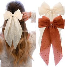 Large Hair Bows for Women,Ceelgon 2PCS Big Bow Clips for Girls French Ba... - £8.06 GBP