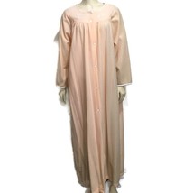 JJM 22W 2X Apricot Peach Fleece Long Snap-Front Bathrobe NEW Vintage - £34.35 GBP