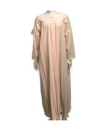 JJM 22W 2X Apricot Peach Fleece Long Snap-Front Bathrobe NEW Vintage - £34.11 GBP