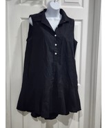 Women&#39;s Summer Sleeveless Shirt Dress Swing Tank Dress Button Shift Mini... - $21.46
