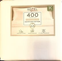 Hotel Signature Egyptian Cotton King White Sheet Set 6 piece 400 tc - $41.58