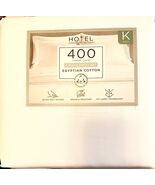Hotel Signature Egyptian Cotton King White Sheet Set 6 piece 400 tc - $41.58