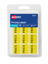 Avery Preprinted Pricing Labels, 3/4" x 15/16", Removable, 300 Labels, #6752 - $4.49