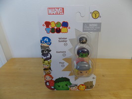 Marvel Tsum Tsum Series 1 Winter Soldier, Gamora, &amp; Thor Figurines  - $10.00