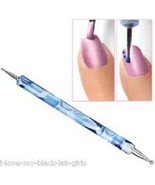 Nail Art Dual Ended Nail Dotting Tool -Acrylic &amp; Stainless Steel-Create ... - £4.86 GBP