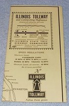 Chicago Illinois State Tollway and Connecting Highways Map 1959 - £4.69 GBP