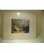 An outdoor landscape with trees and water art by Larry Santucci 2009 on ... - $25.49