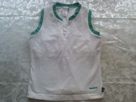 Reebok-Small-ladies juniors teen sports athletic fit top-V-neck- white s... - $9.50