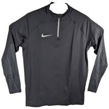 Nike 1/4 Zip Pullover Athletic Top Mens Size L Large Black and Gray Slim... - £38.06 GBP