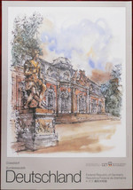 Original Poster Germany Dusseldorf Benrath Palace Ahrle - $33.03
