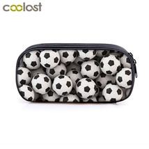 Cool Soccerly / Footbally Print  Pencil Bag woman Cosmetic Cases Boys School Bag - £11.15 GBP